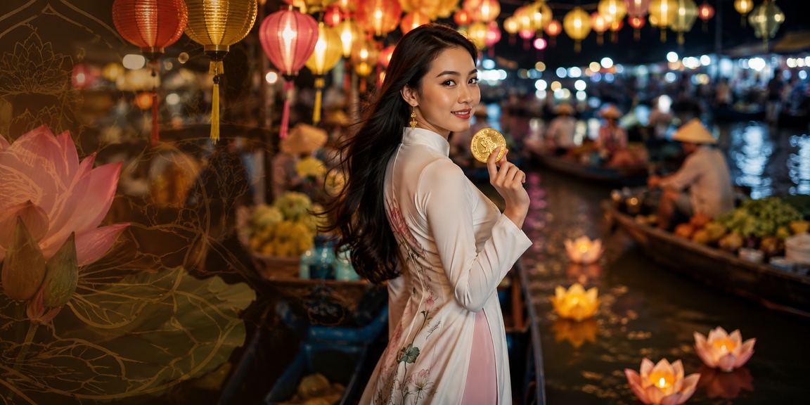 Cảnh chợ đêm Cần Thơ với người chơi xổ số qua điện thoại